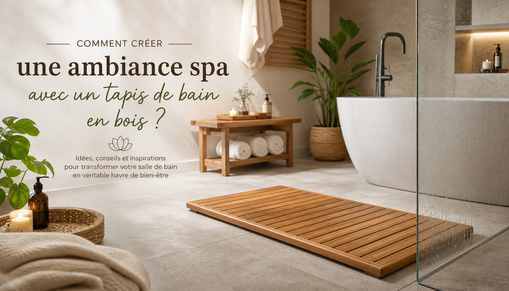 Tapis de bain en bois