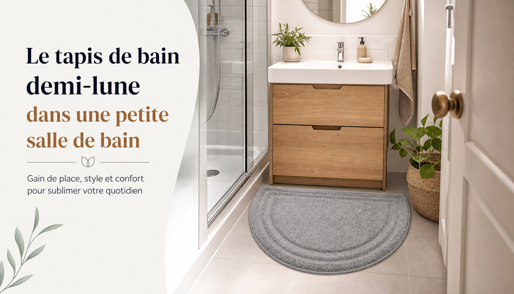 Tapis de bain demi lune
