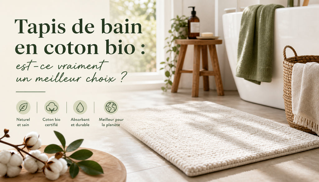 Tapis de bain coton bio