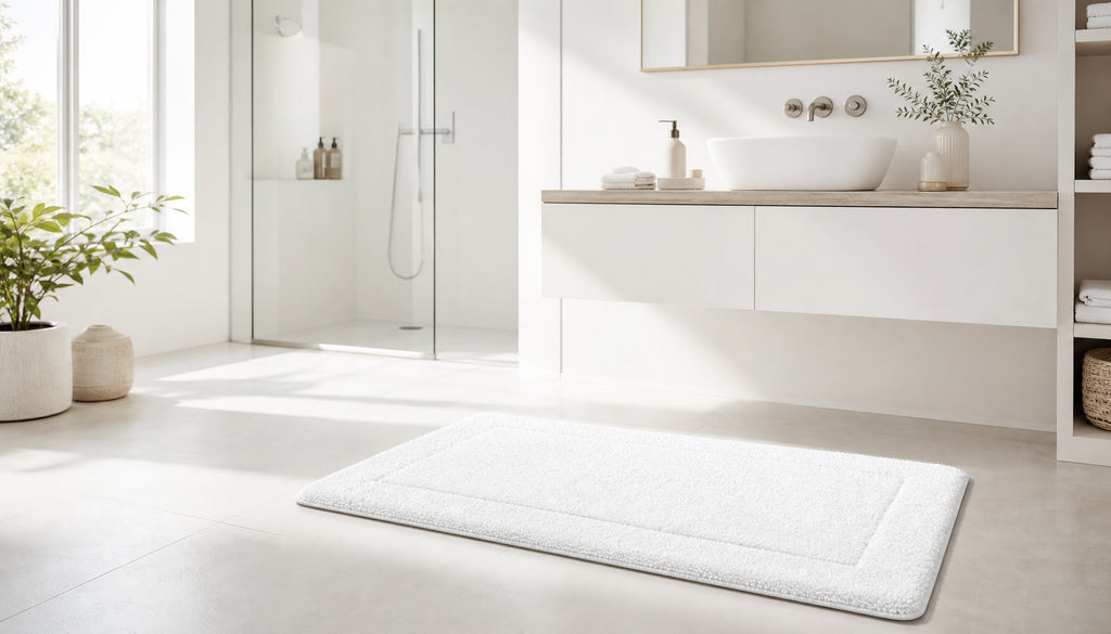 Tapis de bain blanc