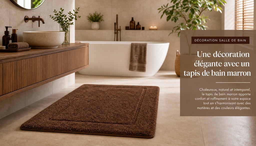 Tapis de bain marron