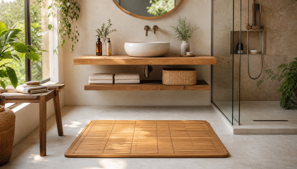 Tapis de bain en bambou