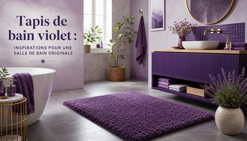 Tapis de bain violet