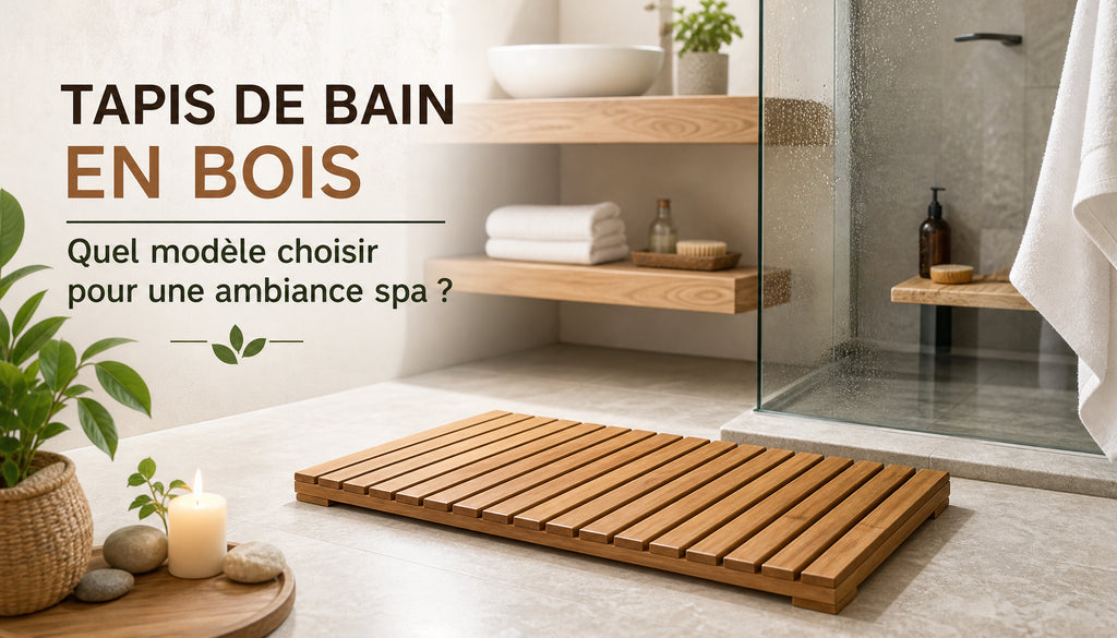 Tapis de bain en bois