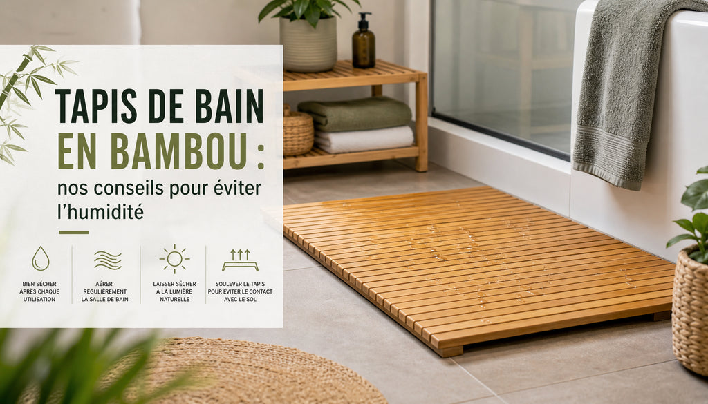 Tapis de bain en bambou