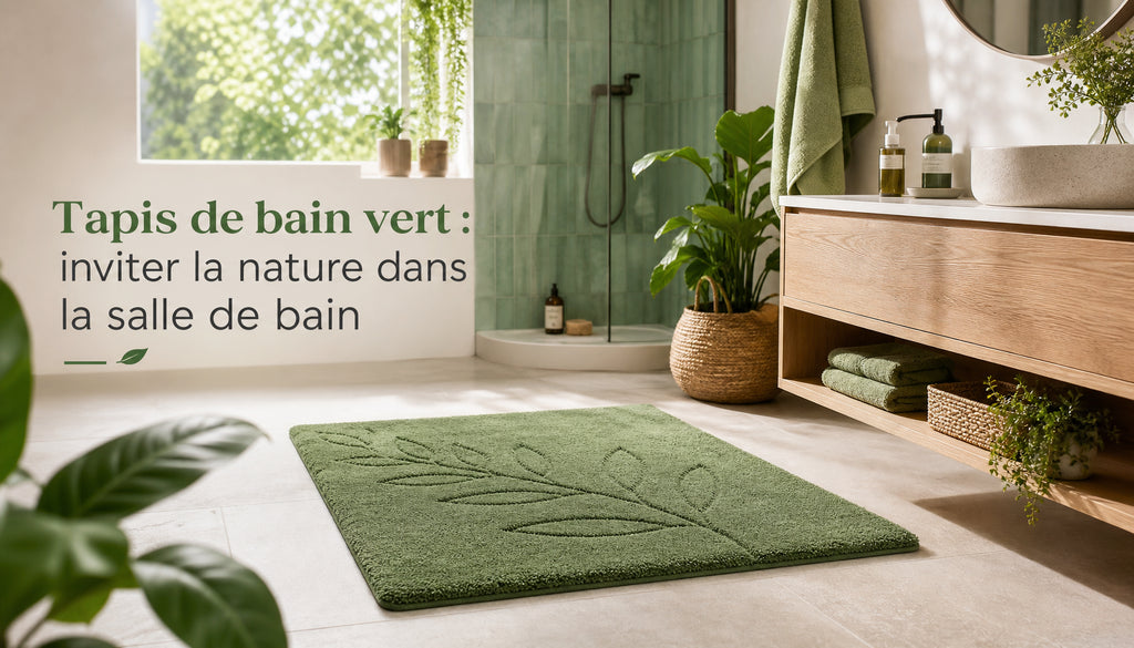 Tapis de bain vert