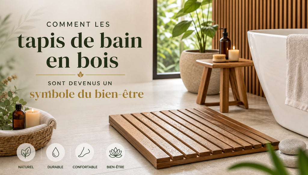 Tapis de bain en bois