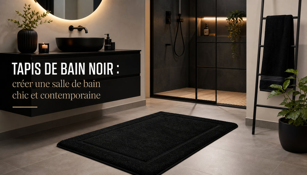 Tapis de bain noir
