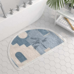 Tapis De Bain Demi Lune Bleu 642