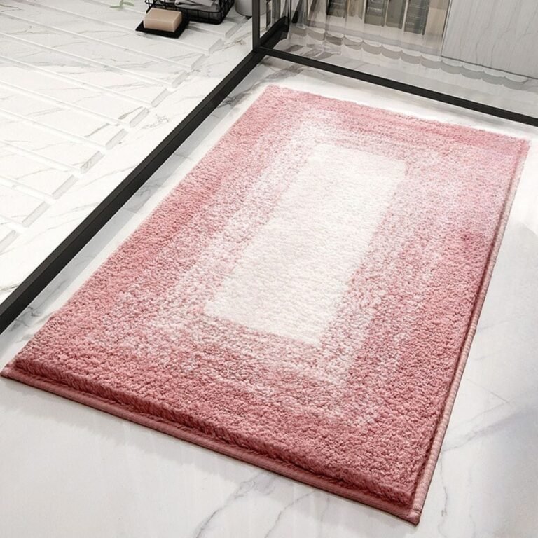 Tapis de Salle de Bain Rose 676